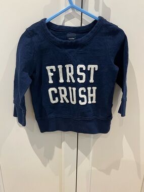 GAP Navy Blue 'First Crush' Kids Sweatshirt